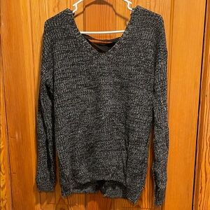 SO Women's Black V-Neck Sweater